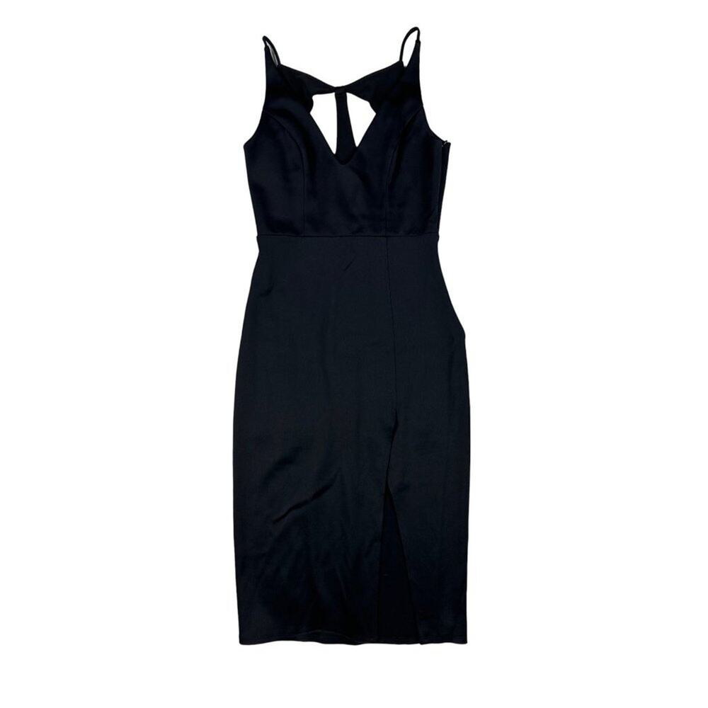 ABS - Midi Cocktail Dress in Black